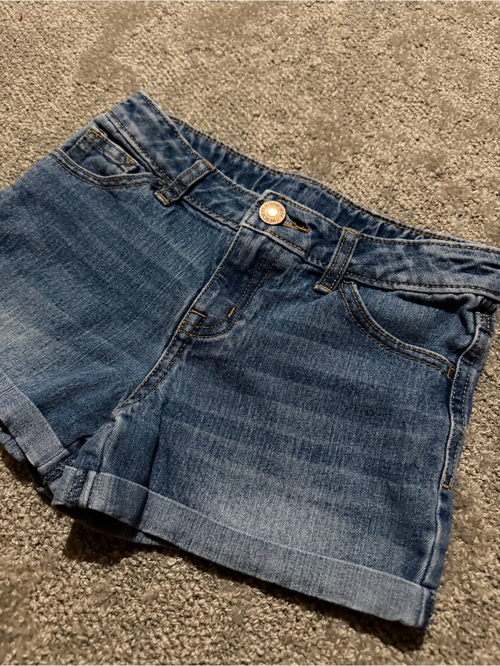 Cherokee young girls jean shorts medium (7/8) great condition and feel‎
